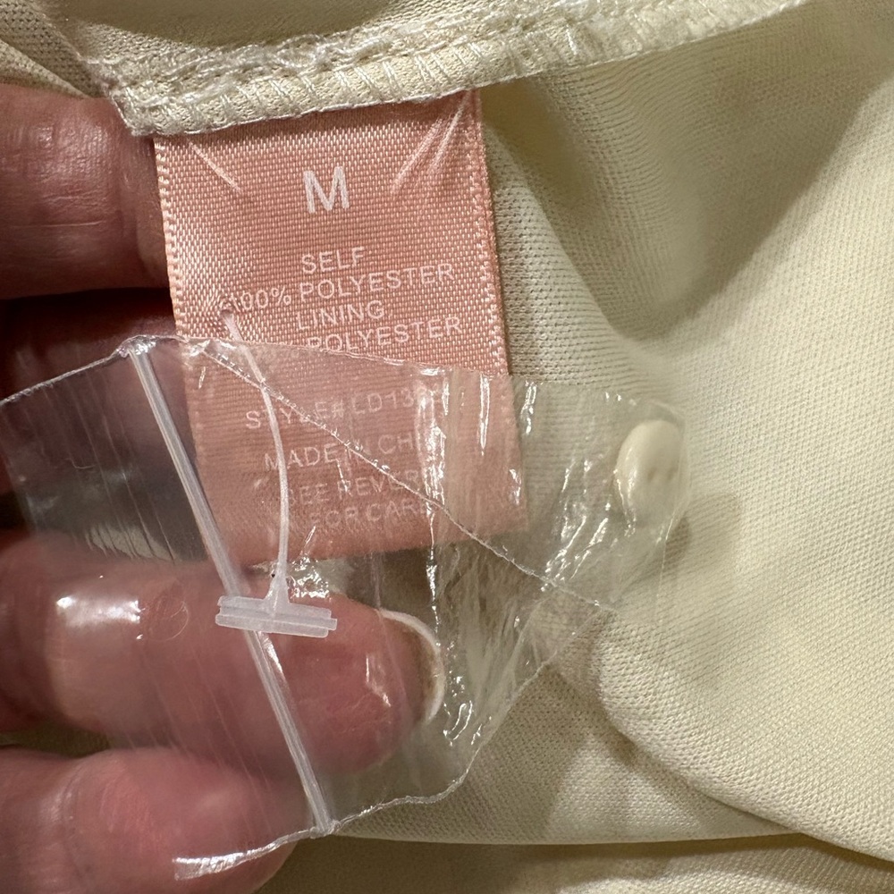 Lovecolette Ivory  Textured Mini Dress Size Medium - Picture 6 of 7